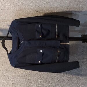 Jones New York Navy Blazer with Gold Accents